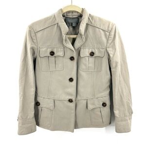 Proenza Schouler Jacket Womens 6 Linen Blend Cargo Utility Chore Gorp Granola